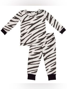 NWT Angel Dear Baby Bamboo Zebra Print Pajama Soft Lounge Set - 6-12M